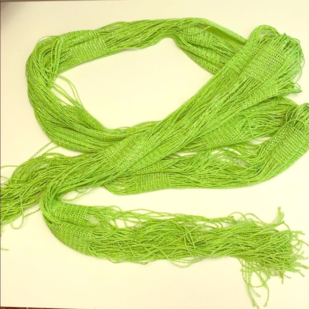 Green and silver scarf